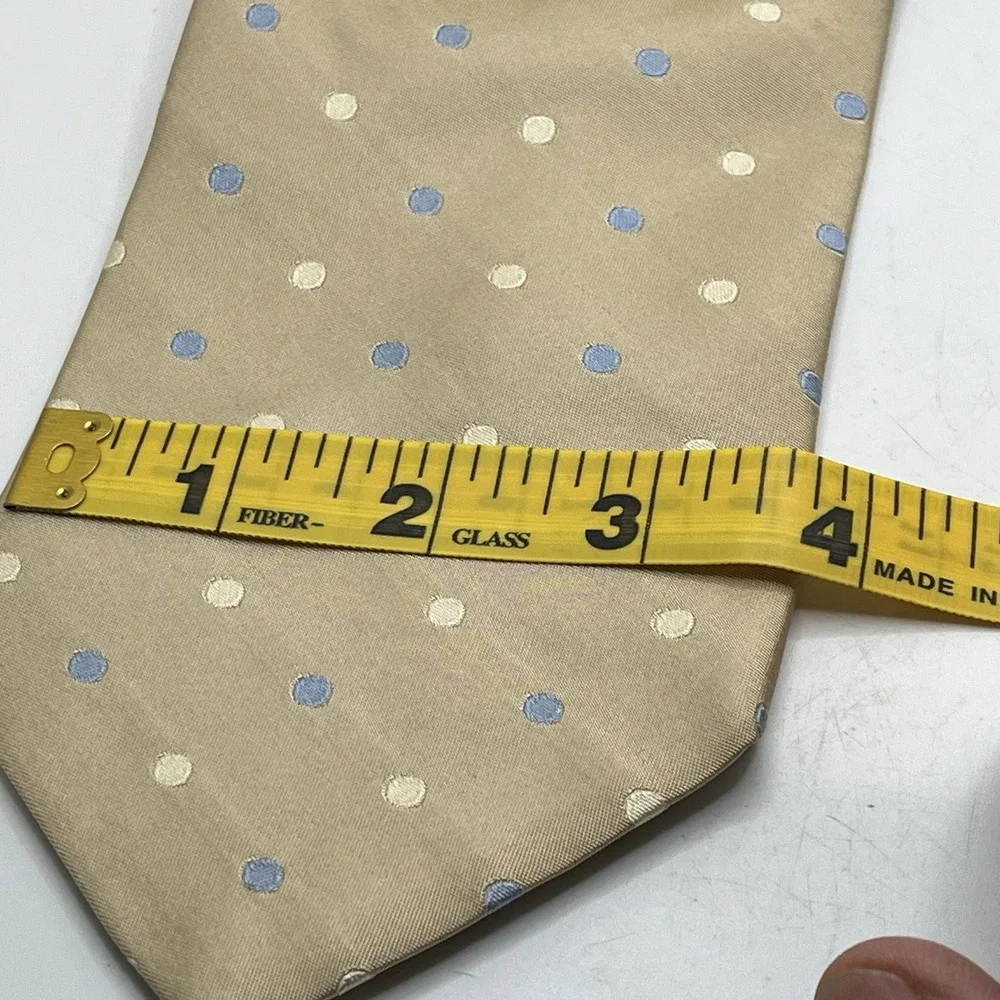 FAÇONNABLE Men's 100% Silk Necktie Luxury Gold / Blue / Yellow 3-3/4